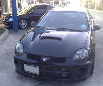 David B's 03 SRT-4 with Fiber Images F1 hood and Projector Halo's