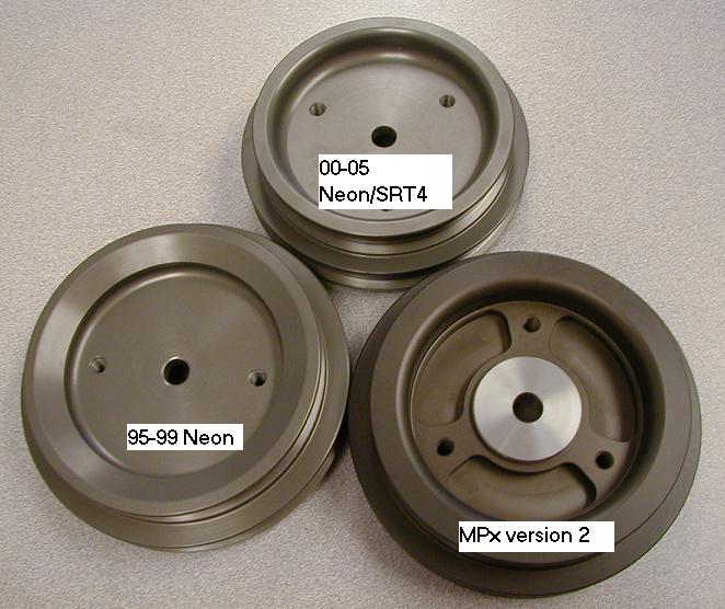 MPx Pulley version 1 and 2 comparison