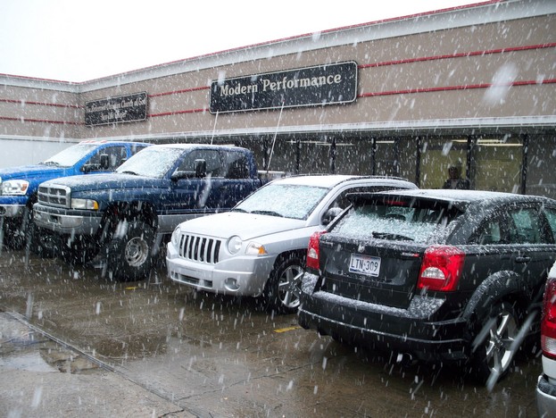 Snow in Houston at Modern Performance 