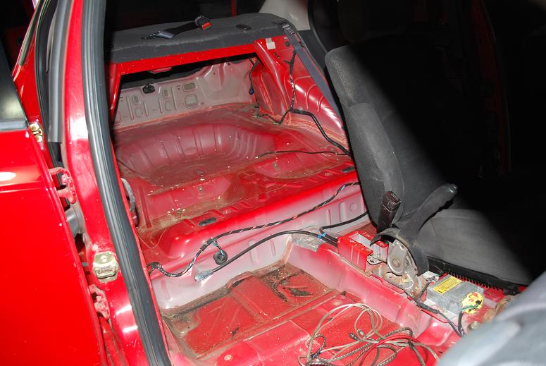 Neon SRT4 swap, Donor car interior stripping 