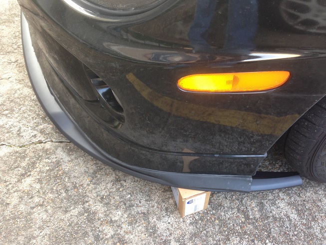 Dodge Dart lip held up against Neon SRT4 bumper